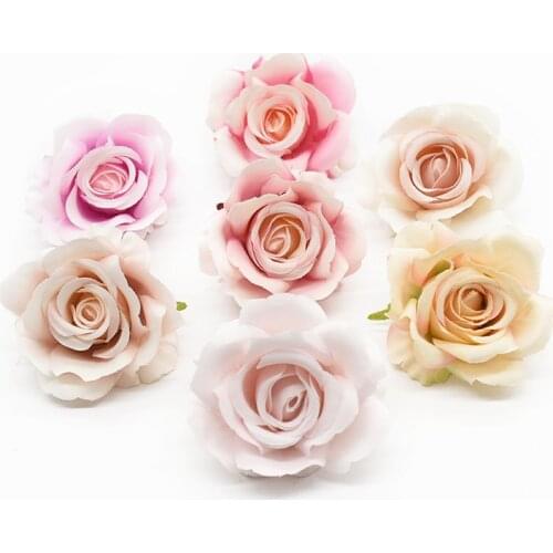 10 Pieces Artificial flowers Home decoration accessories Wedding Scrapbooking Candy box Flower arrangement Diy Brooch Christmas