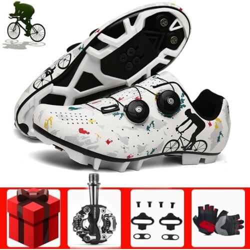 Sapatilha Ciclismo MTB Cycling-Shoes New Arrive Professional White Mountain-Bike Women Sneakers Men Self-Locking Unisex