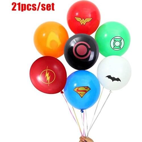 Superhero Theme Latex Balloons Kids Boy Super Hero Birthday Batman Party Decorations Happy Birthday Spider Mask Toys