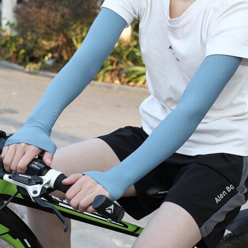Summer unisex cool sun protection sleeves high elastic arm guards driving and riding sports