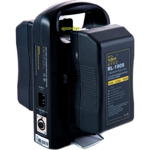 2pcs*190Wh Broadcast Li-ion Battery + 1pc* 2-channel Dual Charger Sony V-mount V-lock