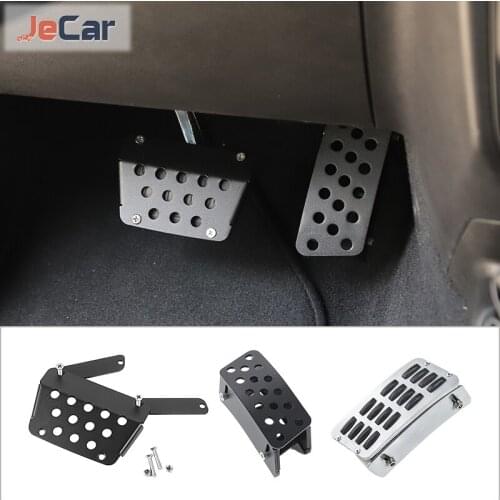 Metal Gas Foot Pedal Cover Kit Nonslip Brake Pedal Pad Cover For Jeep Wrangler JK JL JT 2007-2017 Car Accessories