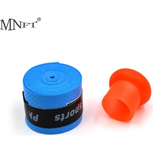 MNFT 2Pcs Tennis Racket Overgrips & Fishing Rod Butt Stop Anti-skid Sweat Absorbed Wraps Fishing Rod