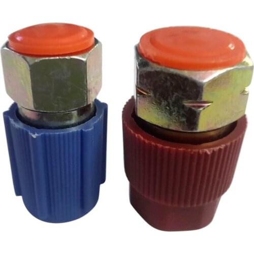 Retrofit 7/16 to 3/8 Conversion Adapter R12 to R134a High/Low AC Fitting