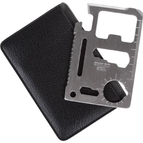 Multi Tool Stainless Steel Card 11 in 1 Pocket Outdoor Survival Camping Tools