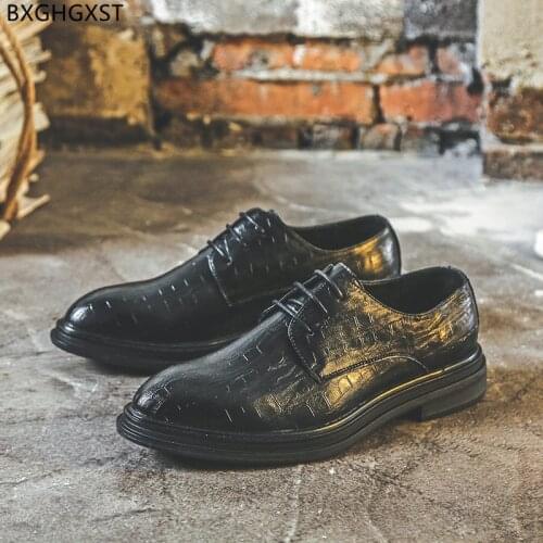 Black Business Shoes Men Luxury Brand Elegant Leather Shoes for Men Oxford Party Shoes for Men 2021 Chaussure De Homme Zapatos