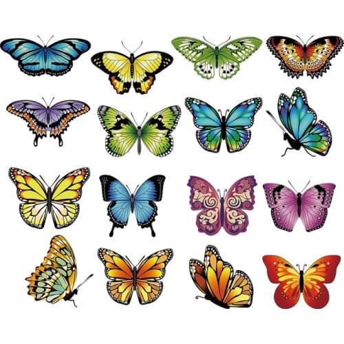 NEW Butterfly Patches For Clothing Diy Thermal Stickers For Clothing Heat Transfer Stripes T-shirt Patches Easy To Wear Applique