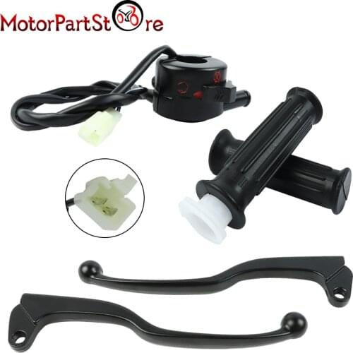 Left Right Hand Grips Control Switch Brake Levers Kit for Yamaha PW80 PY80 PW PY 80 PEEWEE Dirt Bike Motorcycle Accessories D20