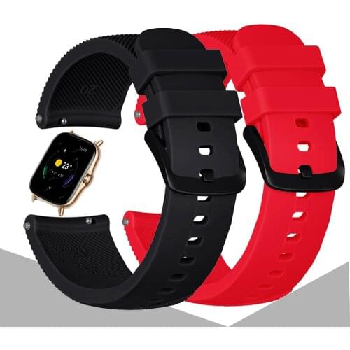20mm Silicone Strap For Xiaomi Huami Amazfit GTS 2 Smart Watch Band Bracelet for Amazfit GTS 2 Mini 2E Replacement Accessories