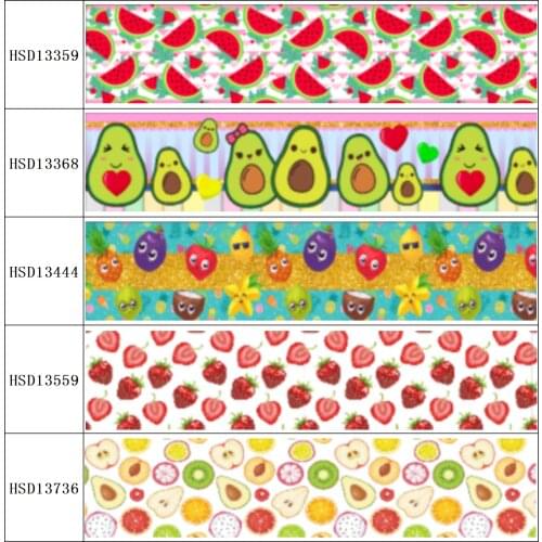 22MM 25MM 38MM 50MM 75mm Printed Pattern on Grosgrain Ribbon for diy ribbon