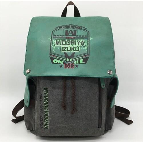 Anime My Hero Academia Cosplay Izuku Midoriya Backpacks Satchel Student Back Pack Bookbag Cartoon Collection School Bag Purse