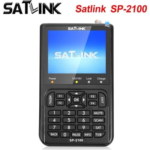 SATLINK SP-2100 HD Sat Finder DVB-S/S2 Satfinder MPEG-2/4 Digital Satellite Finder Meter with 3.5 Inch LCD Screen pk WS 6908