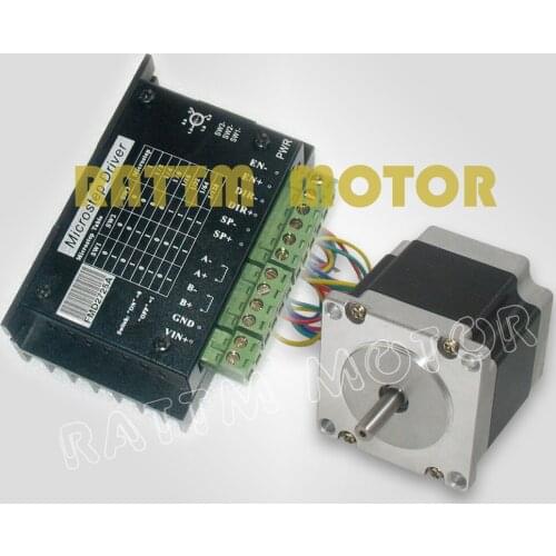 Nema23 CNC stepper motor 56mm,165 oz-in,2.5A & Motor driver 2.5A,40V, 128microstep