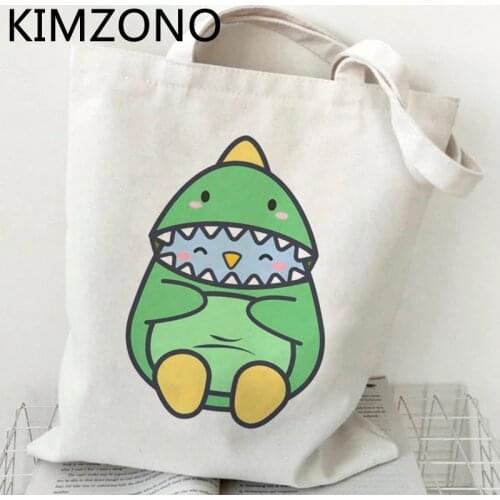 Dinosaur shopping bag bolso shopper shopping tote reusable bolsas de tela bag ecobag woven fabric jute sac toile