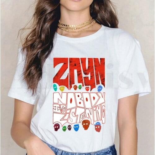 Nobody Is Listening Harajuku Zayn Malik Short Sleeve Female Tops Tees Harajuku VintageT Shirts Womens T-shirt