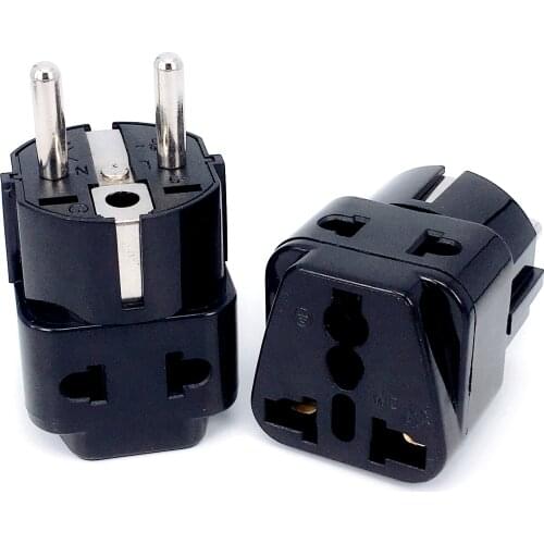 1PCS universal French Russia Korea Germany Thailand power connector EU US uk to EU france travel adapter plug Type E