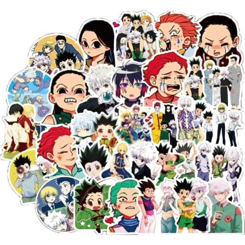 50pcs Hunter x Hunter Adventure Pvc Waterproof Sticker For Luggage Wall Car Laptop Bicycle Motorcycle Notebook Toys Stickers