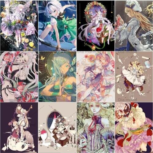 5D DIY Diamond Painting Cartoon Girl Full Square/Round Diamond Embroidery Cartoon Character Cross Stitch Mosaic Home Decoration