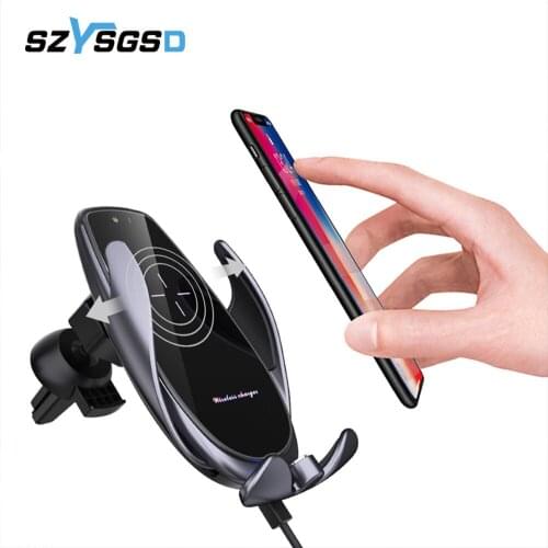 Amsengo 15W Wireless Charger Car Mount for Air Vent Mount Car Phone Holder Intelligent Infrared Fast Wireless Charging Charger