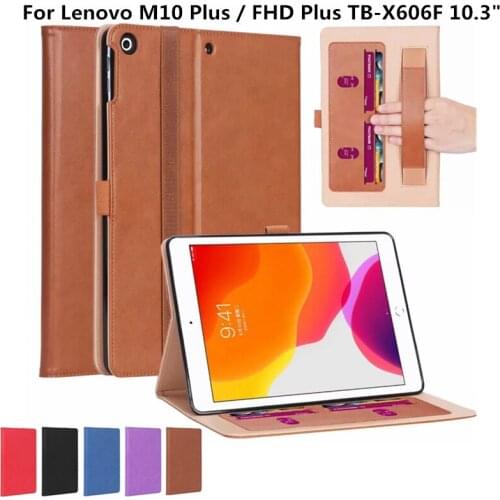Tablet Case for Lenovo Tab M10 FHD Plus TB-X606F TB-X606X 10.3" Premium Leather Folio Shell Cover for Lenovo Tab M10 Plus Case