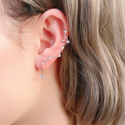 Bohemian NO Piercing Rhinestone Zircon Ear Cuff Wrap Stud Clip Earrings For Women Girl Trendy Earrings Jewelry Bijoux