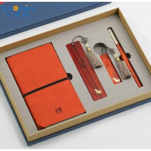 Wooden Ballpoint pen USB Flash Driver Bookmark Notepad Sets High-end Business Office Gifts Custom Gel Pen Company Gifts P454