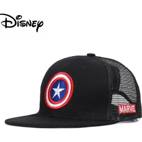 Disney Anime Captain America Childrens Hat Summer Mesh Camouflage Baseball Cap for Boys and Girls Outdoor Sunshade Snapback Cap