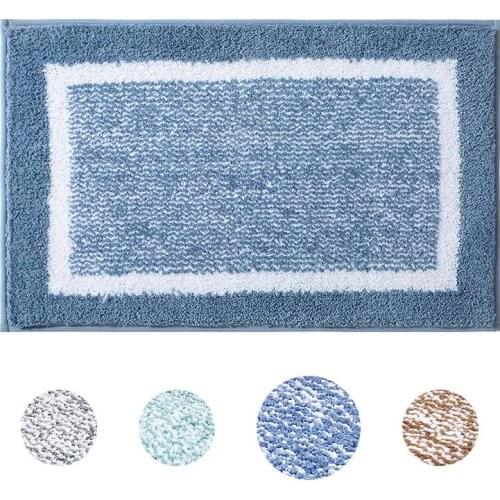Home Bath Mat Coral Fleece Bathroom Carpet Water Absorption Non-slip Memory Foam Absorbent Washable Rug Toilet Floor Mat