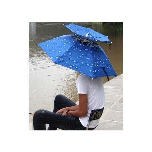 Double Umbrella Fishing Cap Sunscreen Sunshading Anti UV Breathable Foldable Size Adjustable