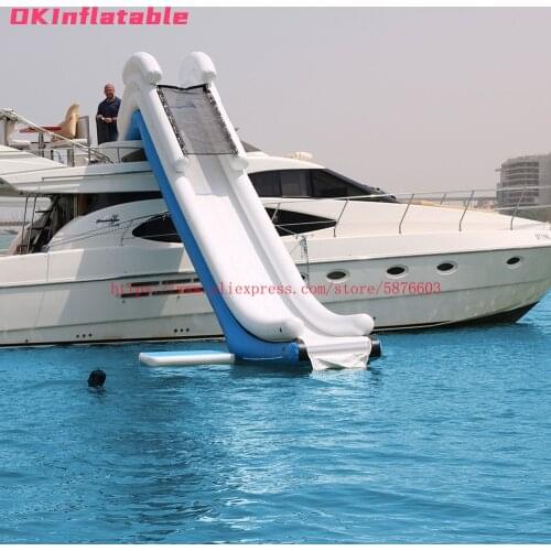 Giants Lake Boat Yacht Slide Waterslides Inflatable Boat Dock Pool Yacht Water Slide for Yacht
