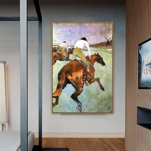 Henri de Toulouse-Lautrec Old Famous Master Artist The Jockey Painting Posters and Prints for Home Wall Art Decoration