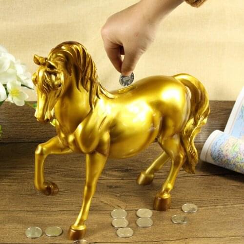 Creative Home Office Gift Horse Business For Success Saving Money Box Piggy Coin Bank Make Homemade Decoration Handmade