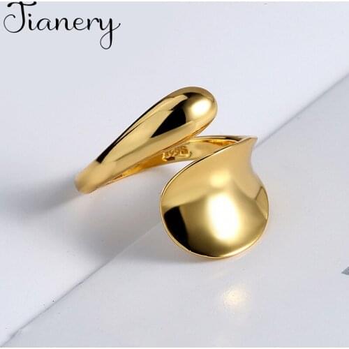 Personality Gothic Vintage Smooth Chains Rings For Women Bridal Wedding Engagement Punk Resizable Antique Rings Rock Jewelry