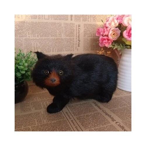 New creative simulation bear toy polyethylene & furs black bear model doll gift about 15x24x13cm 1558