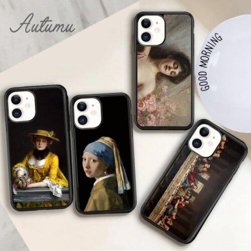 Famous painting Adorable Phone Case for iPhone 11 12 Pro Max mini X XR XS SE 2020 5 6S 7 8 Plus Samsung Galaxy S8 S9 S10 Cover