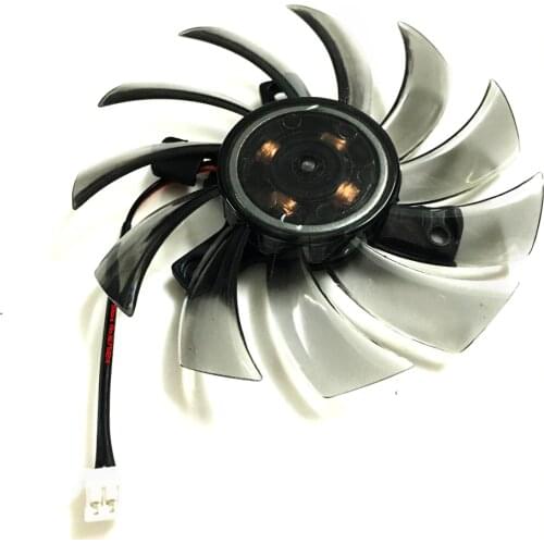 75mm 2Pin 2lines 0.2A T128010SM computer radiator Graphics Card Cooler fan For Gigabyte Radeon R9 270X 280X VGA cooling