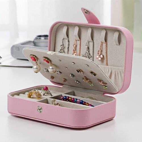 2021 NEW Jewelry Organizer Display Travel Jewelry Case Boxes Portable Jewelry Box Leather Storage Organizer Earring Holder
