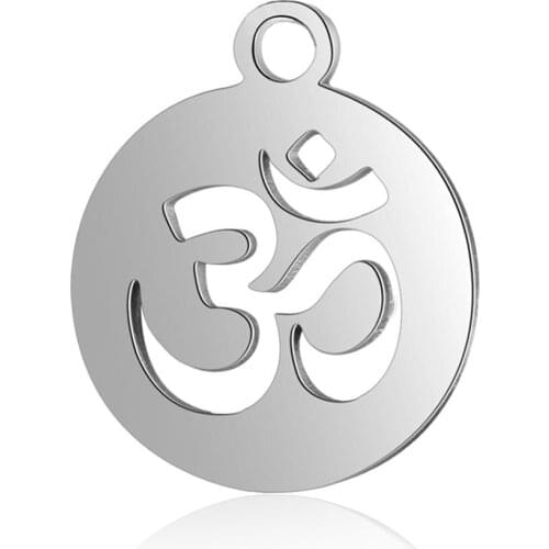 10pcs/lot 12*14mm Stainless Steel Rune Pendant Bracelet Charms DIY Crafting Jewelry Making Handicraft Accessories Wholesale