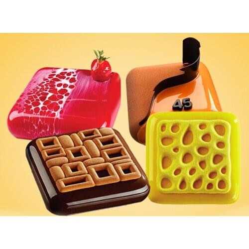 SHENHONG Square Mousse Bakeware Set Baking Mold For Cake Kitchen Utensil Party Dessert Silicone Moulds Pastry Decorating Tools