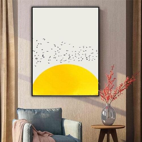 Nordic Simple Canvas Art Prints A Thousand Of Birds Abstract Canvas Art Wall Paintings Animals Posters And Prints Home Decor