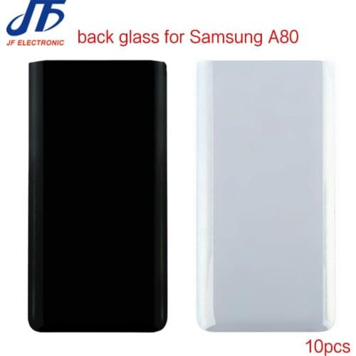 10Pcs Back Glass Replacement parts For Samsung Galaxy A80 A805 Battery Cover Rear Door Housing with sticker