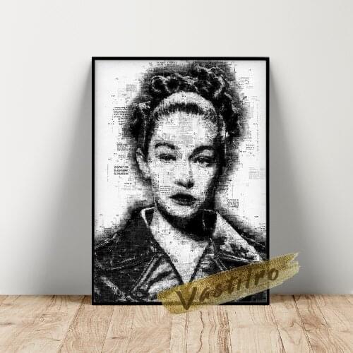 Gigi Hadid Famous Model Female Stars Art Prints Fashion Magazine Cover Wall Art Canvas Painting Modern Living Room Home Decor