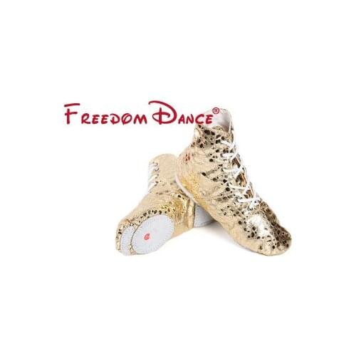 Belly Dance Boots For Girls Ladies Gold Silver Colors Jazz Dance Shoes Soft Split Soles Pole Dance Shoes Ballet Shoes 31-45