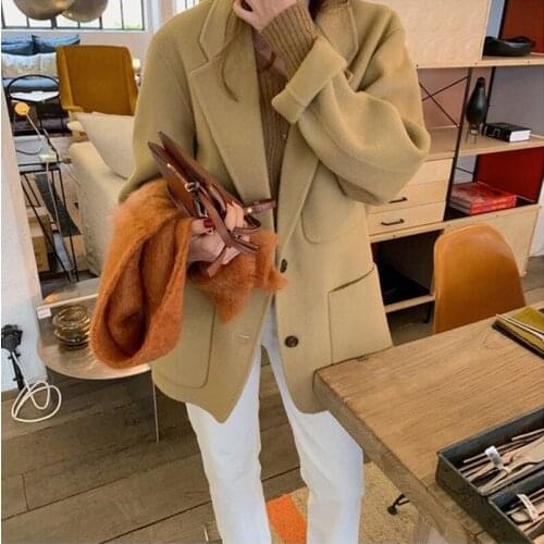 Spring Autumn new fashion women slim Woolen coat suit chic jacket female blazer for women formal Suit Jacket