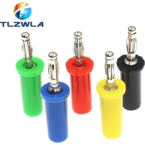 1pcs Audio Speaker Screw Banana Gold Plate Plugs Connectors 4mm Speaker jack Black red green blue yellow