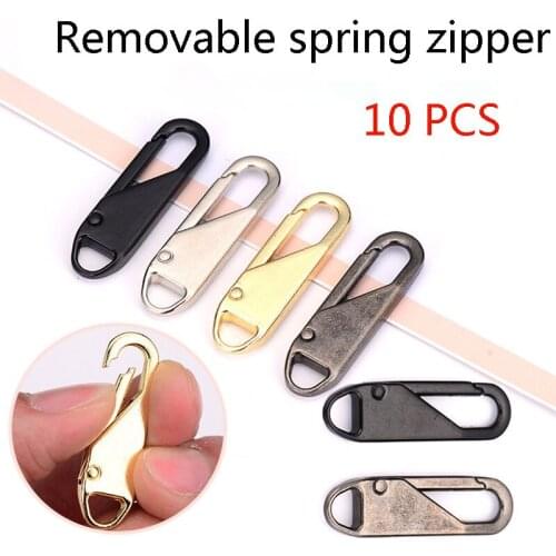 10pcs Fashion Metal Zipper Head Zipper Lightning Repair Kits Zipper Pull for Zipper Slider DIY Sewing Craft Sewing Kits