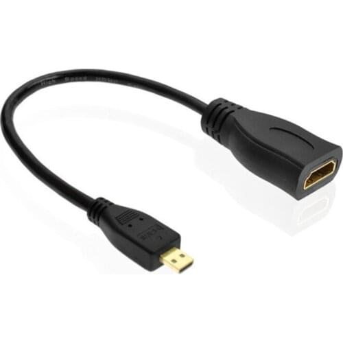 100pcs. Micro HDMI to HDMI male to female Adapter Cable Convertor . 15cm for HDTV MAC PC 1080P. DHL free