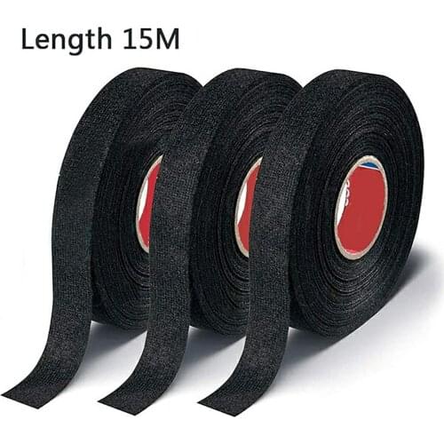 15 Meter Heat-resistant Flame Retardant Tape Adhesive Cloth Tape For Car Harness Wiring Loom Protection