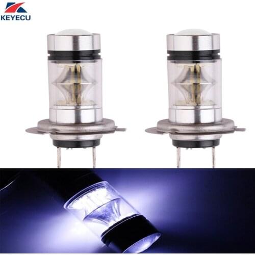 KEYECU 2 Pieces H7 20SMD Bright White LED Replacement Bulbs For Fog Lights or Driving Lights