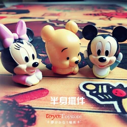 24PCS 2.5cm Exquisite small size Disney Minnie mouse babys head carved with DIY element
